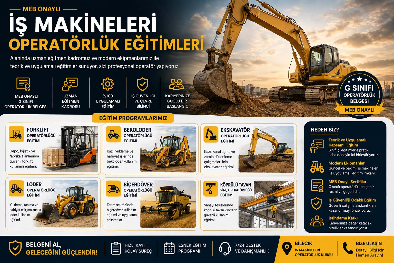 İş Makineleri Operatörlük Eğitimleri